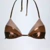 Caleta-bikini-bh med paneler i bronsguld