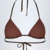 Caleta-bikini-bh med paneler i bronsguld