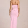 Caliane Bandeau Draped Maxiklänning i Blossom Pink
