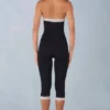 Calla Modal Lace-Trim Capri Jumpsuit  i svart