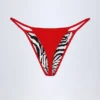 Camogli stringbikiny-byxor i zebramönster