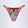 Camogli stringbikiny-byxor i zebramönster