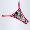 Camogli stringbikiny-byxor i zebramönster