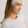 Candy Modal Ribbed Headband i blå och gul rand