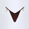 Cebu Charm-Detail stringbikinibyxor i mörk choklad