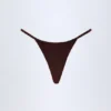 Cebu Charm-Detail stringbikinibyxor i mörk choklad