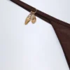 Cebu Charm-Detail stringbikinibyxor i mörk choklad