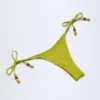Cebu Charm-Detail stringbikinibyxor i olivgrönt