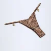 Cebu Charm-detaljerade bikinibyxor i ormmönster