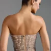 Charnelle Embellished Bandeau Top i Almond