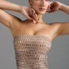 Charnelle Embellished Bandeau Top i Almond