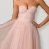Cindy Tulle Corset Midaxi-klänning i Dusty Rose