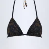 Comoros Charm-Detail Triangel-bikinitopp i svart