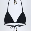 Comoros Charm-Detail Triangel-bikinitopp i svart