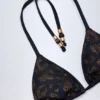 Comoros Charm-Detail Triangel-bikinitopp i svart