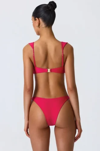 Volute Embellished Cheeky Bikinibyxor i hallonrosa