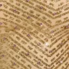 Cosette-top med asymmetrisk scarf-detalj i guld