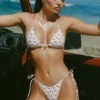 Cove Side-Tie Cheeky bikinibyxor i körsbärsmönster