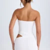 Damia Cut-Out Bandeau-miniklänning i vitt