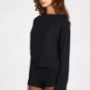Dara Modal långärmad rygglös jumpsuit i svart