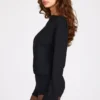 Dara Modal långärmad rygglös jumpsuit i svart