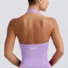 Define Luxe halterneck-linne i lila