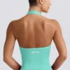 Define Luxe halterneck-linne i mint