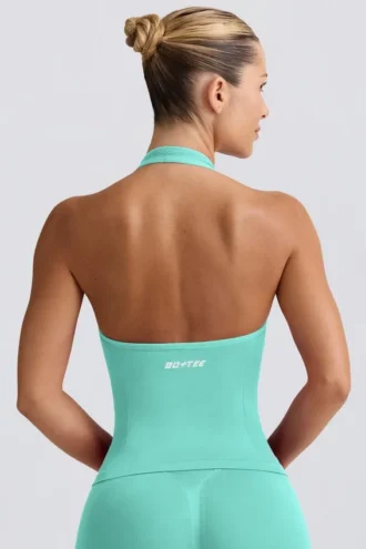 Define Luxe halterneck-linne i mint