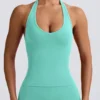 Define Luxe halterneck-linne i mint