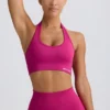 Define Luxe halterneck-sport-BH i Berry