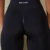 Define Luxe högmidjade biker shorts i svart