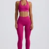 Define Luxe högmidjade leggings i Berry