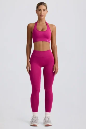 Define Luxe högmidjade leggings i Berry