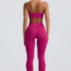 Define Luxe högmidjade leggings i Berry