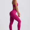 Define Luxe högmidjade leggings i Berry