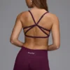 Define Luxe Multiway-sport-BH med öppen rygg i färgen Grape