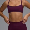 Define Luxe Multiway-sport-BH med öppen rygg i färgen Grape