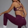 Define Luxe Multiway-sport-BH med öppen rygg i färgen Grape