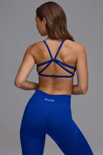 Define Luxe Multiway-sport-BH med öppen rygg i Royal Blue