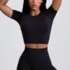 Define Luxe-shorts med hög midja i svart