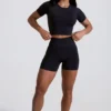 Define Luxe-shorts med hög midja i svart