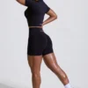 Define Luxe-shorts med hög midja i svart