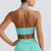Define Luxe sport-BH med halterneck i mint