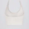 Define Luxe sport-BH med halterneck i vitt