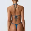 Delray Ruched Thong Bikinibyxor i Ocean Blue