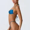 Delray Ruched Thong Bikinibyxor i Ocean Blue