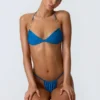 Delray Ruched Thong Bikinibyxor i Ocean Blue