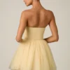 Dottie Tulle Corset Miniklänning i gult