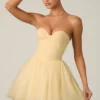 Dottie Tulle Corset Miniklänning i gult