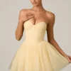 Dottie Tulle Corset Miniklänning i gult